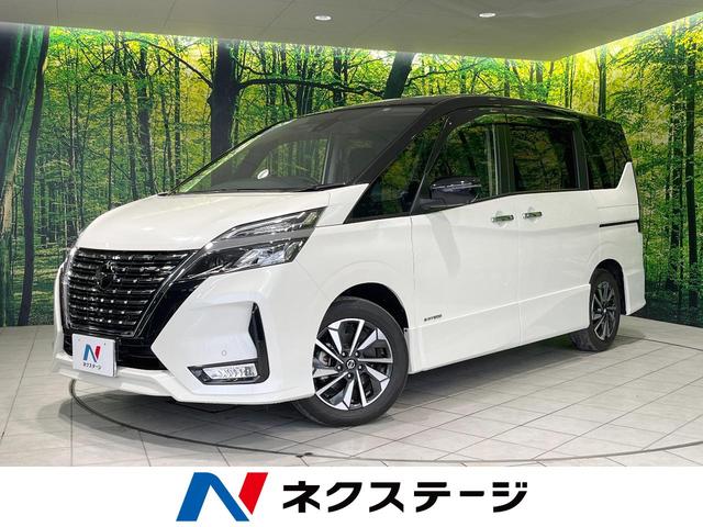 日産 セレナ ハイウェイスターＶ　プロパイロット　純正１０型ナビ　全周囲カメラ　衝突軽減　ハンズフリー両側電動スライドドア　リアオートエアコン　ＬＥＤヘッド＆フォグ　ステアリングスイッチ　電動パーキング　スマートキー　ＥＴＣ　禁煙車