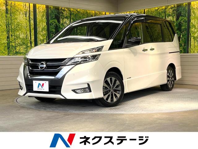 日産 セレナ ハイウェイスター　ＶセレクションＩＩ　純正９インチナビ　プロパイロット　両側電動スライドドア　衝突軽減ブレーキ　禁煙車　アラウンドビューモニター　２トーンカラー　Ｂｌｕｅｔｏｏｔｈ再生　フルセグ　ＥＴＣ　シートヒーター　ＬＥＤヘッドライト