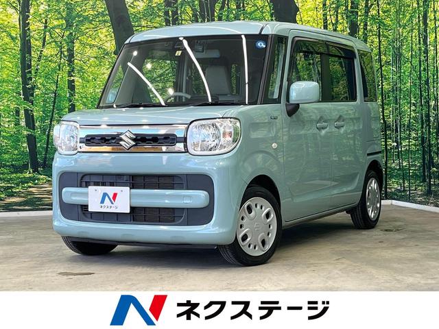 スズキ スペーシア ハイブリッドＸ　禁煙車　ＳＤナビ　衝突軽減ブレーキ　両側電動スライドドア　シートヒーター　　ＥＴＣ　ドライブレコーダー　オートライト　アイドリングストップ　ＣＤ　ＤＶＤ　ドアバイザー