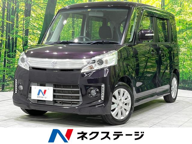 スズキ スペーシアカスタム ＸＳ　禁煙車　ＳＤナビ　両側電動スライドドア　ＨＩＤヘッドライト　ｂｌｕｅｔｏｏｔｈ　バックカメラ　アイドリングストップ　スマートキー　ロールシェード　純正１４インチアルミホイール　オートエアコン