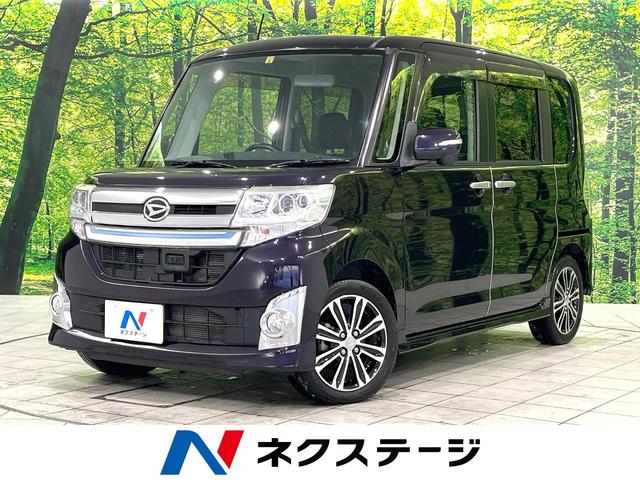 ダイハツ タント カスタムＲＳ　ＳＡ　４ＷＤ　両側パワースライドドア　スマートアシスト　禁煙車　純正ナビ　バックカメラ　Ｂｌｕｅｔｏｏｔｈ再生　フルセグ　ＥＴＣ　ＬＥＤヘッド　スマートキー　先行車発進お知らせ　オートライト　フォグライト