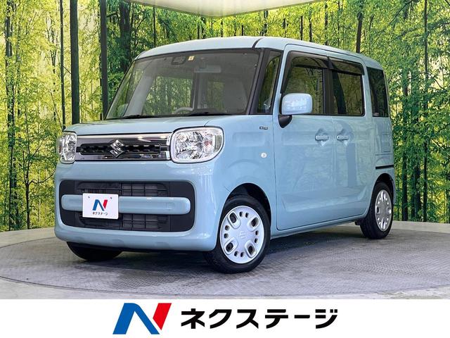 スズキ スペーシア ハイブリッドＸ　禁煙車　ＳＤナビ　バックカメラ　ＥＴＣ　ドライブレコーダー　衝突軽減　両側電動　アイドリングストップ　オートエアコン　プッシュスタート