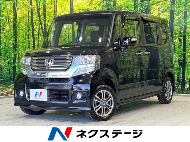 ホンダ Ｎ－ＢＯＸカスタム Ｇ　ＳＳパッケージ　４ＷＤ　両側電動ドア　衝突軽減　純正ナビ　バックカメラ　Ｂｌｕｅｔｏｏｔｈ　シートヒーター　ＥＴＣ　ＨＩＤヘッド　ドラレコ　禁煙車　踏み間違い防止　オートハイビーム　車線逸脱警報　スマートキー