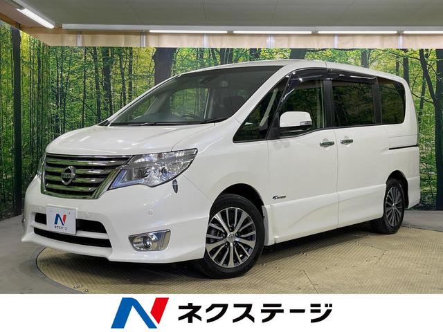 日産 セレナ ハイウェイスター　Ｖセレ＋セーフティＩＩ　ＳＨＶ　両側電動スライドドア　エマージェンシーブレーキ　純正ナビ　Ｂｌｕｅｔｏｏｔｈ　アラウンドビューモニター　クリアランスソナー　ＬＥＤヘッドライト　クルコン　車線逸脱防止装置　禁煙車　スマートキー