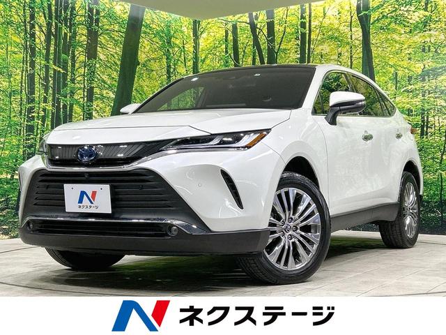 トヨタ ハリアーハイブリッド Ｚ　禁煙車　調光パノラマルーフ　パノラマミックビューモニター　セーフティセンス　１２．３インチメーカーナビ　レーダークルーズ　ＪＢＬサウンドシステム　Ｂｌｕｅｔｏｏｔｈ再生　ＥＴＣ　フルセグ