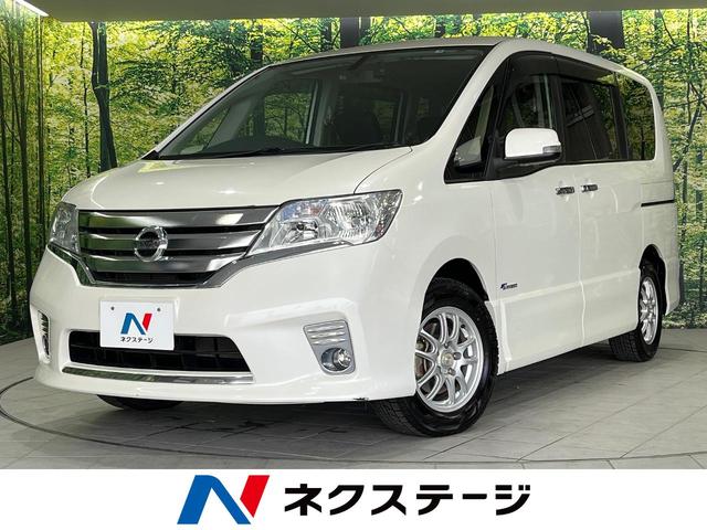 日産 セレナ ハイウェイスター　Ｓ－ハイブリッド　Ｖセレクション　後席モニター　両側電動スライドドア　禁煙車　純正ＳＤナビ　バックカメラ　Ｂｌｕｅｔｏｏｔｈ　フルセグ　ＥＴＣ　ＨＩＤヘッドライト　クルーズコントロール　クリアランスソナー　リアオートエアコン