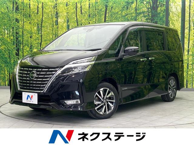 日産 セレナ ハイウェイスターＶ　純正１０型ナビ　両側電動スライドドア　全方位運転支援システム　禁煙車　アラウンドビューモニター　Ｂｌｕｅｔｏｏｔｈ　フルセグＴＶ　ドラレコ　ＬＥＤヘッドライト　クルーズコントロール　車線逸脱警報