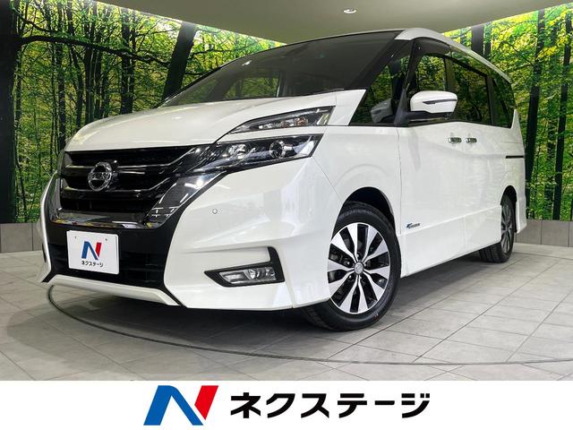 日産 セレナ ハイウェイスター　Ｖセレクション　純正９型ナビ　全周囲カメラ　フリップダウンモニター　ハンズフリー両側電動ドア　衝突軽減装置　クルコン　ＥＴＣ　シートバックテーブル　ＬＥＤヘッド　ドラレコ　スマートキー　Ｂｌｕｅｔｏｏｔｈ再生