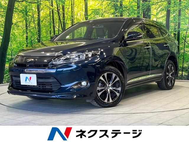 トヨタ ハリアー プレミアム　アドバンスドパッケージ　スタイルモーヴ　ＴＲＤエアロ　純正８型ナビ　ＪＢＬサウンド　衝突軽減　全周囲カメラ　禁煙車　クリアランスソナー　レーダークルーズ　シートヒーター　半革シート　ＥＴＣ　ドラレコ　車線逸脱警報　パワーバックドア　フルセグ