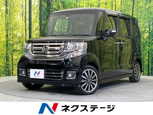 ホンダ Ｎ－ＢＯＸカスタム Ｇ　ターボＳＳパッケージ　禁煙車　純正ナビ　ＥＴＣ　バックカメラ　ドライブレコーダー　衝突軽減　シートヒーター　ＨＩＤヘッドライト　両側電動　オートエアコン　プッシュスタート