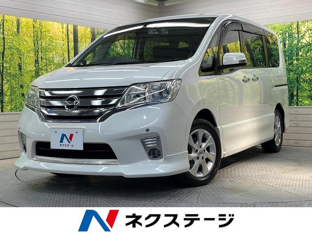 日産 セレナ ハイウェイスター　Ｖセレクション　禁煙車　両側電動スライドドア　純正ナビ　バックカメラ　フルセグＴＶ　Ｂｌｕｅｔｏｏｔｈ再生　ＥＴＣ　クリアランスソナー　オートライト　クルーズコントロール　ダブルエアコン　純正１６インチアルミホイール