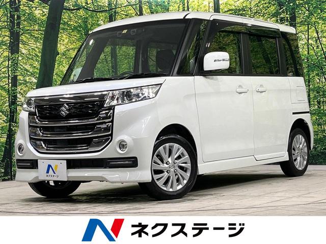 スペーシアカスタムＺ　福井県 ４ＷＤ　デュアルブレーキカメラブレーキサポート　全周囲カメラ　純正ナビ