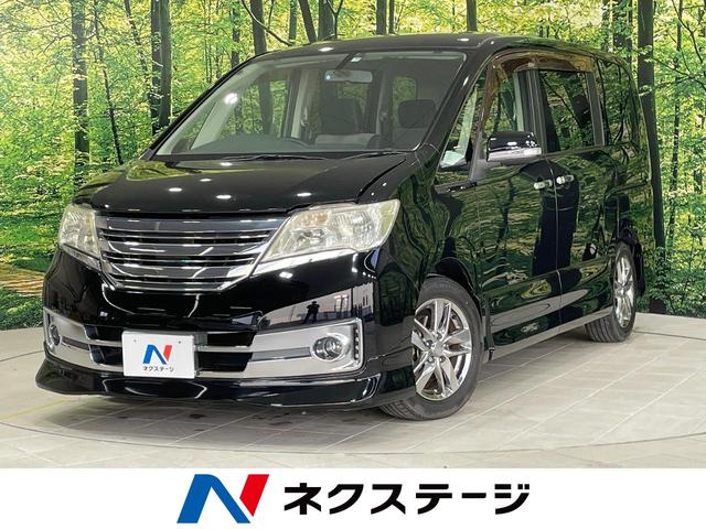 日産 セレナ ライダー　フリップダウンモニター　禁煙車　両側電動スライドドア　純正ナビ　バックカメラ　Ｂｌｕｅｔｏｏｔｈ再生　フルセグＴＶ　ＥＴＣ　ＨＩＤヘッドライト　クルーズコントロール　スマートキー　オートライト