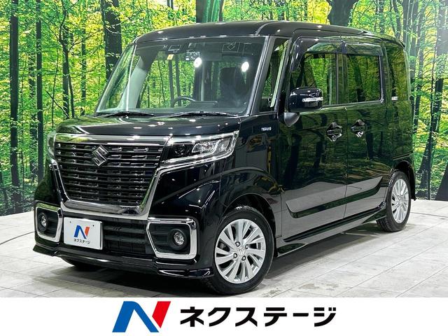 スズキ スペーシアカスタム ハイブリッドＧＳ　ＳＤナビ　セーフティサポート　パワースライドドア　シートヒーター　禁煙車　ＬＥＤヘッドライト　オートライト　オートエアコン　スマートキー　ＥＴＣ　ドライブレコーダー　Ｂｌｕｅｔｏｏｔｈ