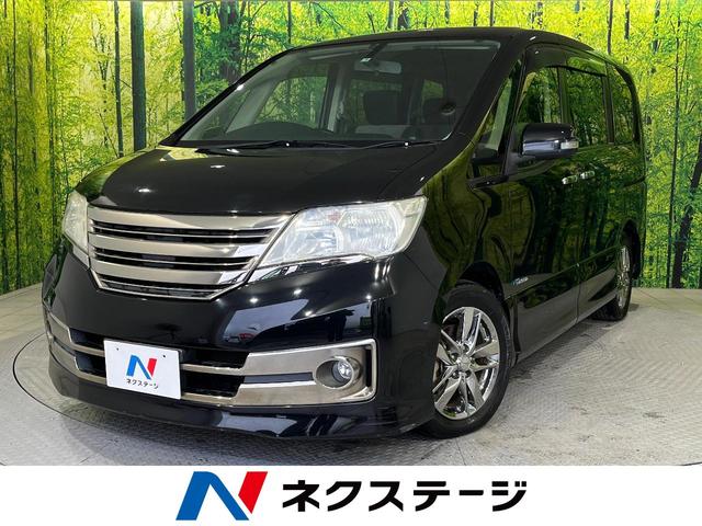 日産 セレナ ライダー　ブラックライン　Ｓ－ハイブリッド　禁煙車　純正ナビ　両側電動スライドドア　クルーズコントロール　オートライト　バックカメラ　ＥＴＣ　リアオートエアコン　横滑り防止機能　アイドリングストップ　電動格納ミラー　衝突安全ボディ