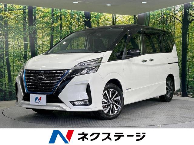 日産 セレナ ｅ－パワー　ハイウェイスターＶ　禁煙車　純正１０型ナビ　後席モニター　全周囲カメラ　両側電動ドア　衝突軽減装置　ＥＴＣ　ドラレコ　ＬＥＤヘッドライト　クルーズコントロール　フルセグＴＶ　Ｂｌｕｅｔｏｏｔｈ再生　スマートキー