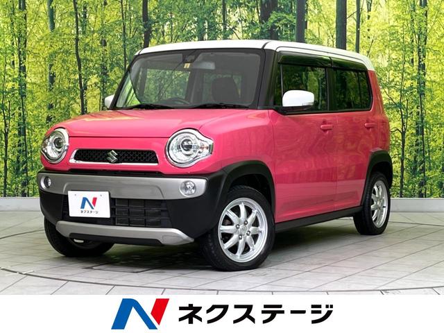 スズキ ハスラー Ｘ　４ＷＤ　禁煙車　純正ＳＤナビ　衝突被害軽減システム　フルセグＴＶ　Ｂｌｕｅｔｏｏｔｈ再生　バックカメラ　純正ホイール　ＥＴＣ　シートヒーター　ＨＩＤヘッドライト　スマートキー　オートエアコン