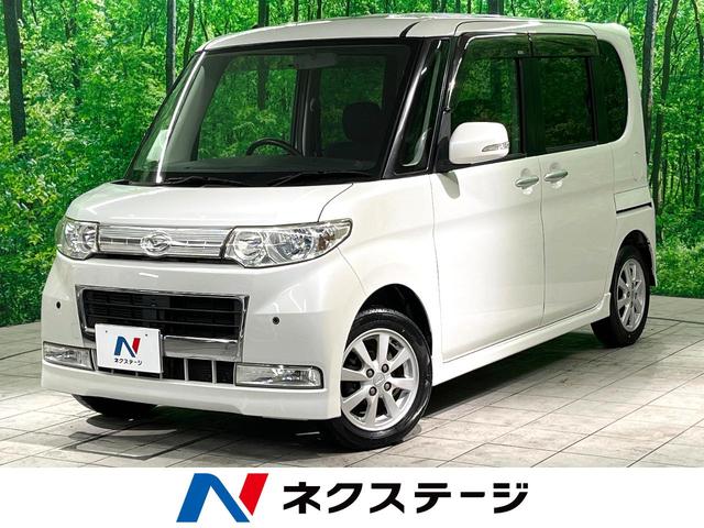 ダイハツ タント カスタムＸリミテッド　禁煙車　衝突軽減装置　ＣＤオーディオ　ＡＵＸ接続　ＣＤ再生　電動スライドドア　ＨＩＤヘッドライト　コーナーセンサー　オートエアコン　フロントフォグライト　純正１４インチアルミホイール　キーレスキー