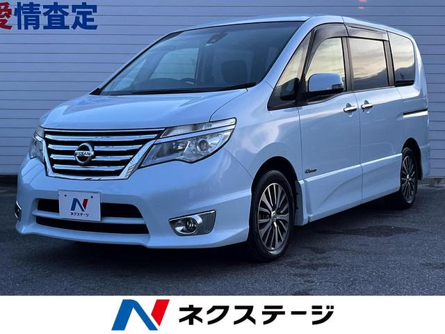 沖縄県の中古車ならセレナ ハイウェイスター　Ｖセレクション＋セーフティ　ＳＨＶ　純正ＳＤナビ　両側電動スライドドア　バックカメラ　エアコンオート　純正オプションアルミホイール　ＬＥＤヘッドライト　オートライト　アイドリングストップ　電動格納ミラー