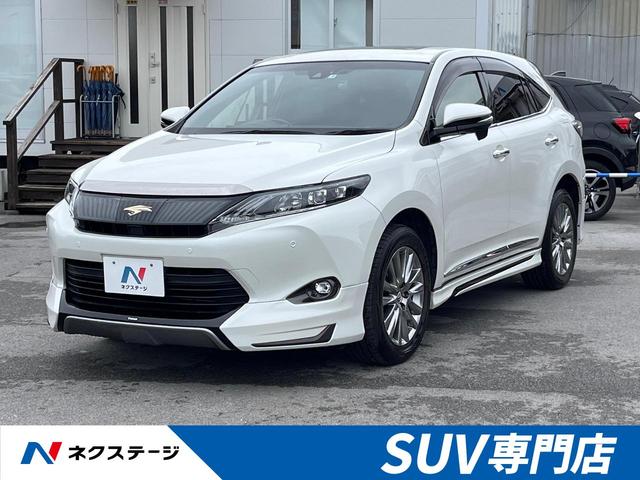 沖縄県豊見城市の中古車ならハリアー プレミアム　モデリスタエアロ　サンルーフ　ＢＩＧ－Ｘ９インチナビ　バックカメラ　禁煙車　衝突軽減装置　レーダークルーズコントロール　フルセグ　Ｂｌｕｅｔｏｏｔｈ再生　ＬＥＤヘッドライト