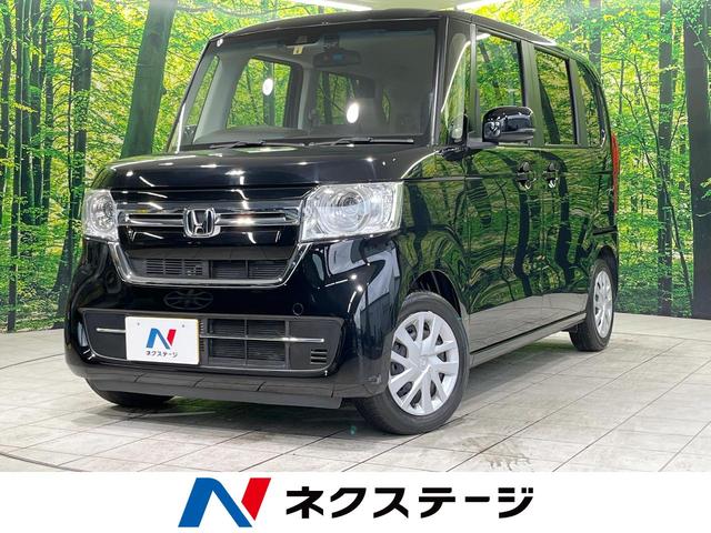 ホンダ Ｎ－ＢＯＸ Ｌ　禁煙　純正ナビ　衝突被害軽減装置　レーダークルーズ　両側電動ドア　車線逸脱警報　前席シートヒーター　バックカメラ　Ｂｌｕｅｔｏｏｔｈ機能　ＬＥＤヘッド　オートマチックハイビーム　スマートキー