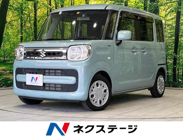 スペーシア ハイブリッドＸ　衝突軽減　純正８型ナビ　両側電動ドア　バックカメラ　ＥＴＣ　Ｂｌｕｅｔｏｏｔｈ　禁煙車　スマートキー　シートヒーター　クリアランスソナー　車線逸脱警報　誤発進抑制機能　オートライト　オートエアコン（1枚目）