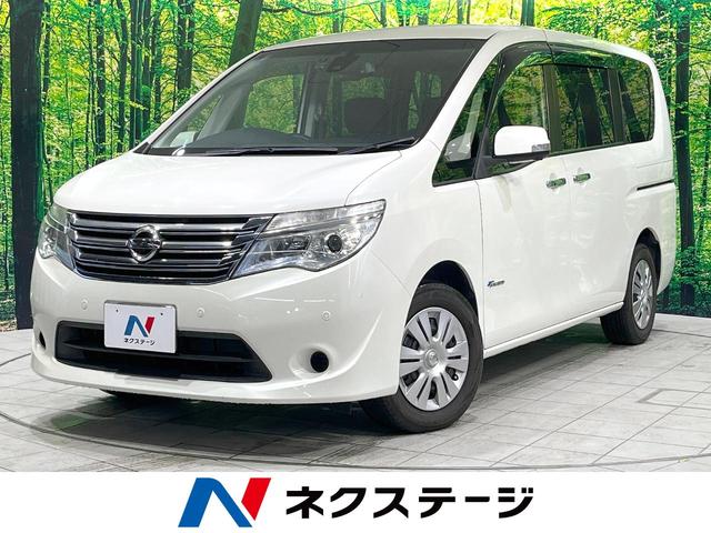 日産 セレナ ２０Ｘ　Ｖセレクション＋セーフティ　Ｓ－ハイブリッド　禁煙車　純正ナビ　エマージェンシーブレーキ　アラウンドビューモニター　両側電動スライドドア　クルーズコントロール　フルセグ　Ｂｌｕｅｔｏｏｔｈ接続　ＥＴＣ　ドライブレコーダー　アイドリングストップ