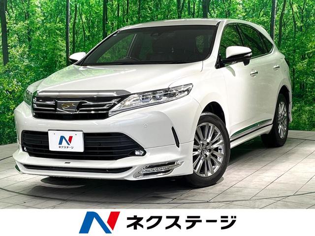 トヨタ ハリアー プレミアム　ＴＲＤフルエアロ　禁煙車　衝突軽減装置　９型純正ナビ　バックカメラ　ＥＴＣ　Ｂｌｕｅｔｏｏｔｈ接続　フルセグＴＶ　レーダークルーズコントロール　ＬＥＤヘッドライト　ＬＥＤフォグ　クリアランスソナー