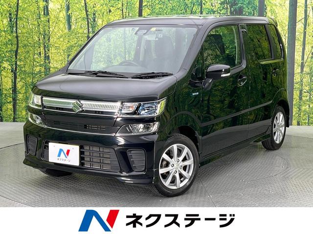 スズキ ワゴンＲ ハイブリッドＦＺ　純正ナビ　衝突軽減システム　禁煙車　ＥＴＣ　ドライブレコーダー　Ｂｌｕｅｔｏｏｔｈ再生　フルセグＴＶ　ＬＥＤヘッドライト　オートエアコン　シートヒーター　ヘッドアップディスプレイ　スマートキー