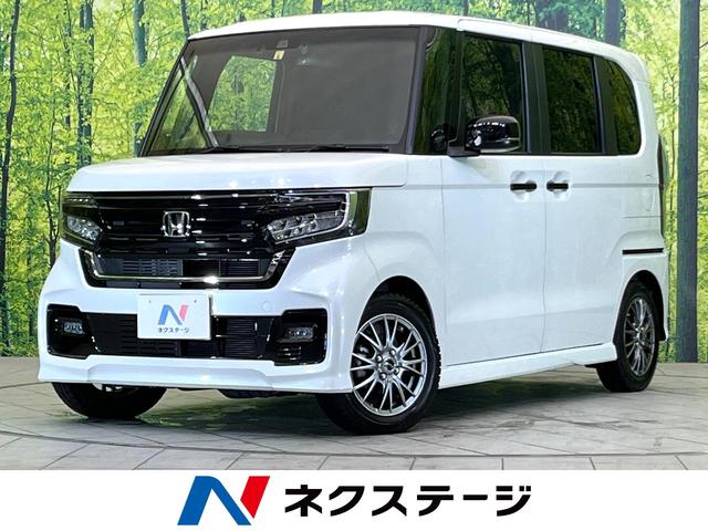 ホンダ Ｎ－ＢＯＸカスタム Ｌターボ　スタイル＋ブラック　純正８型ナビ　バックカメラ　両側パワースライドドア　衝突軽減装置　ＥＴＣ　ドライブレコーダー　ＬＥＤヘッドライト　スマートキー　クリアランスソナー　シートヒーター　ＬＥＤフォグライト　車線逸脱防止