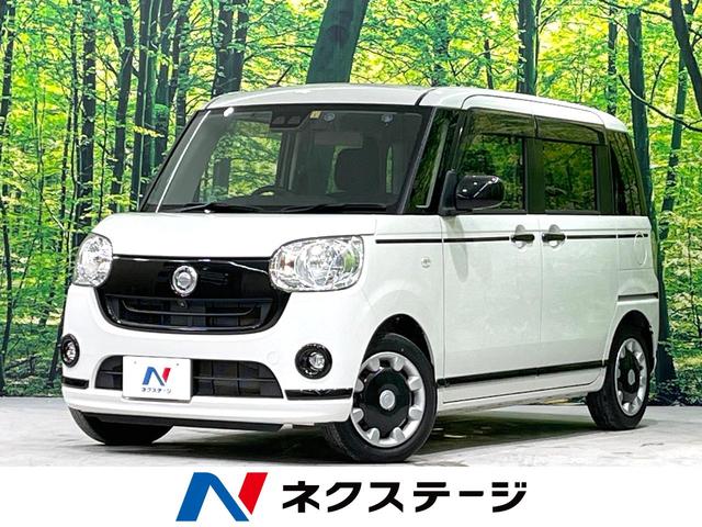 ダイハツ ムーヴキャンバス Ｘブラックアクセントリミテッド　ＳＡＩＩＩ　禁煙車　ＳＤナビ地デジＴＶ　両側電動スライドドア　全周囲カメラ　ＬＥＤヘッド　Ｂｌｕｅｔｏｏｔｈ接続　スマートキー　ＥＴＣ　オートマチックハイビーム