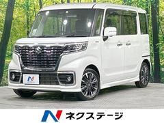 スズキ　スペーシアカスタム　ハイブリッドＸＳ　４ＷＤ　禁煙車　純正８インチナビ