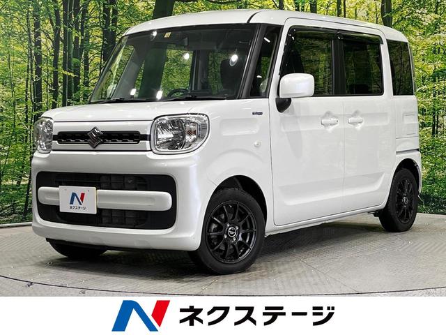 スズキ スペーシア ハイブリッドＧ　禁煙車　４ＷＤ　ナビゲーション　バックカメラ　シートヒーター　キーレススタートシステム　両側スライドドア　スマートキー　盗難防止装置　アイドリングストップ　ヘッドライトレベライザー