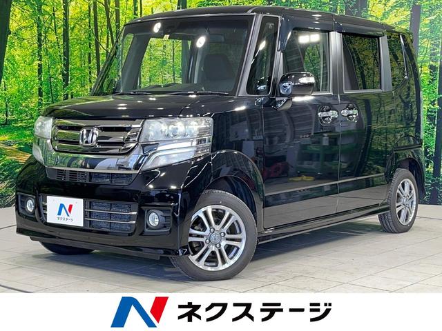 ホンダ Ｎ－ＢＯＸカスタム Ｇ　ＳＳパッケージ　４ＷＤ　禁煙車　両側スライドドア　シティブレーキアクティブシステム　純正ナビ　バックカメラ　Ｂｌｕｅｔｏｏｔｈ接続　フルセグＴＶ　ＥＴＣ　前席シートヒーター　ＨＩＤヘッドライト　ステアリングスイッチ