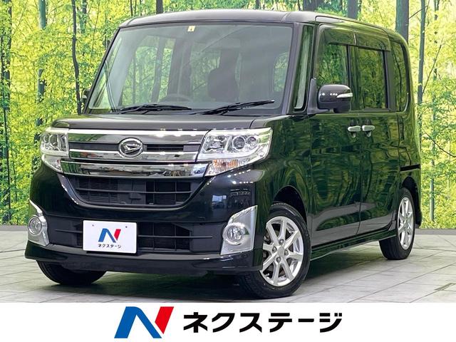 ダイハツ タント カスタムＸ　禁煙車　両側電動スライド　ＳＤナビ　ＬＥＤヘッドライト　ＥＴＣ　バックカメラ　アイドリングストップ　オートエアコン　スマートキー　オートライト　盗難防止システム　ドアバイザー　プライバシーガラス