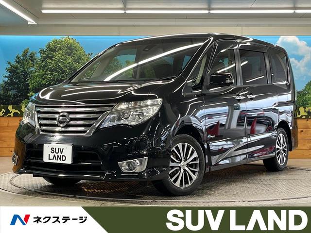 日産 セレナ ハイウェイスター　Ｖセレ＋セーフティＩＩ　ＳＨＶ　エマージェンシーブレーキ　　両側電動スライドドア　禁煙車　全周囲カメラ　７インチＳＤナビ　Ｂｌｕｅｔｏｏｔｈ再生　フルセグＴＶ　ＬＥＤヘッドライト　リアオートエアコン　スマートキー　革巻きステアリング