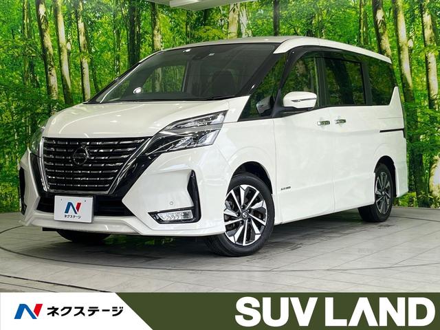 セレナ ハイウェイスターＶ　両側電動スライドドア　全方位運転支援システム　禁煙車　純正１０インチナビ　アラウンドビューモニター　クルーズコントロール　ＬＥＤヘッドライト　ＬＥＤフロントフォグ　Ｂｌｕｅｔｏｏｔｈ再生　ＥＴＣ（1枚目）