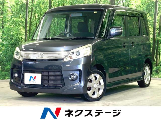 スズキ スペーシアカスタム ＸＳ　禁煙車　ＳＤナビ　両側スライドドア　ＨＩＤヘッドライト　オートライト　オートエアコン　横滑り防止　プライバシーガラス　盗難防止システム　アイドリングストップ　スマートキー