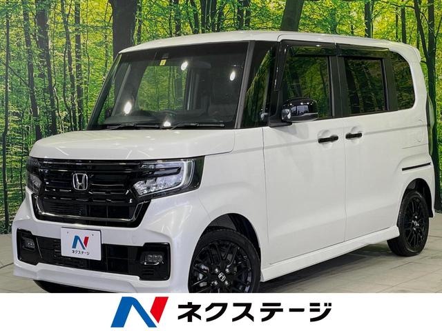 ホンダ Ｎ－ＢＯＸカスタム Ｌターボ　スタイル＋ブラック　４ＷＤ　ターボ　両側電動スライド　衝突被害軽減装置　禁煙車　グレード専用１５インチアルミ　アダプティブクルーズ　前席シートヒーター　シートバックテーブル　オートハイビーム　スマートキー　ＥＴＣ