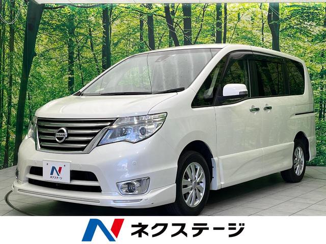 日産 セレナ ハイウェイスター　Ｖエアロモード＋セーフティＩＩ　４ＷＤ　フリップダウンモニター　８型ナビ　アラウンドビューモニター　両側電動ドア　シートヒーター　ＥＴＣ　ドライブレコーダー　ＬＥＤヘッド　オートライト　エマージェンシーブレーキ　クルーズコントロール