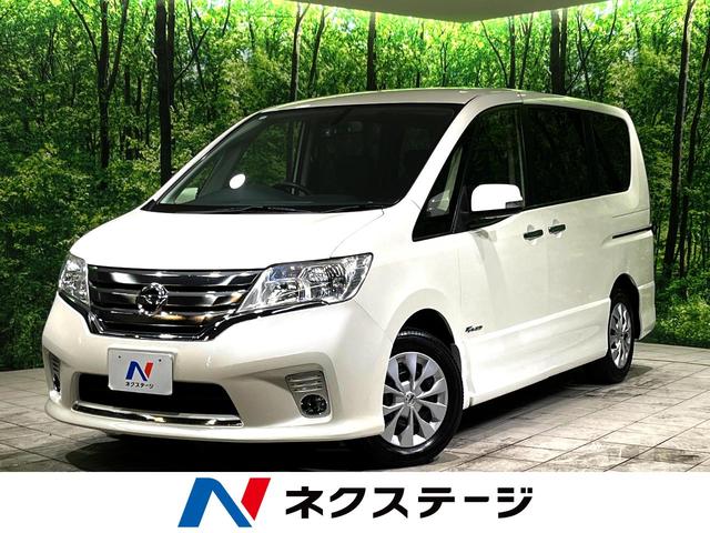 日産 セレナ ハイウェイスター　Ｓ－ハイブリッド　純正ナビ　両側電動ドア　バックカメラ　クルコン　ＨＩＤヘッドライト　オートエアコン　リアオートエアコン　ＥＴＣ　革巻きステアリング　スマートキー　イモビライザー　アイドリングストップ