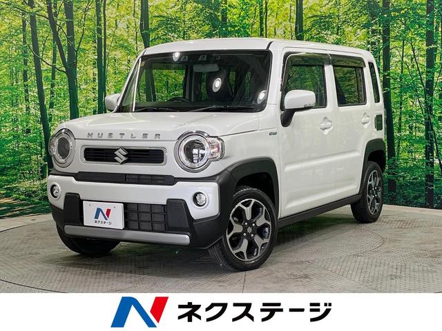 スズキ ハスラー ハイブリッドＸ　４ＷＤ　ディスプレイオーディオ　セーフティサポート　前席シートヒーター　クリアランスソナー　ＬＥＤヘッドライト　ＬＥＤフロントフォグ　ＥＴＣ　アイドリングストップ　電動格納ミラー　純正アルミ