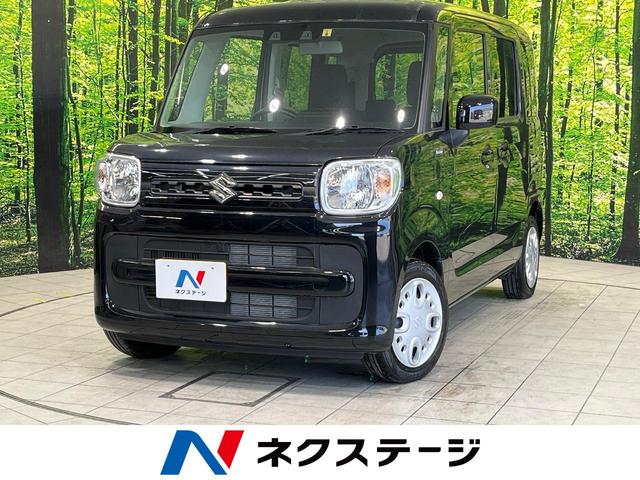 スペーシア ハイブリッドＧ　禁煙車　衝突軽減　踏み間違い防止　クリアランスソナー　車線逸脱警報　オートエアコン　オートライト　スマートキー　横滑り防止　衝突安全ボディ　バニティミラー　プライバシーガラス　電動格納ミラー（1枚目）