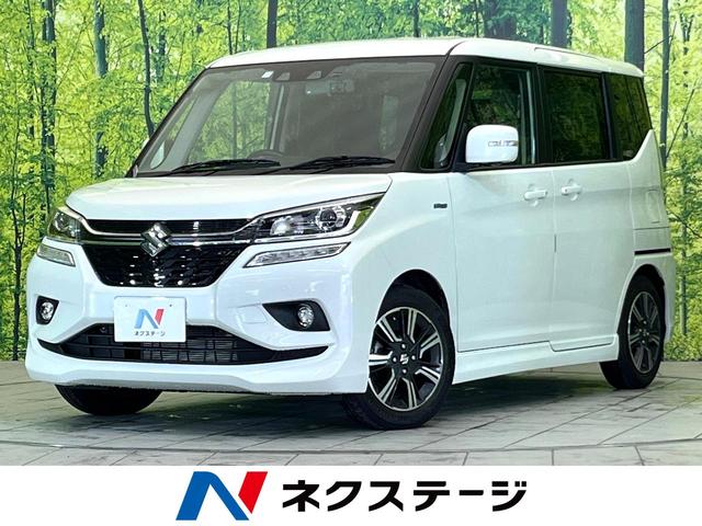 スズキ ハイブリッドＭＶ　全周囲カメラ　禁煙車　両側パワースライドドア　ＳＤナビ　セーフティーサポート　ＥＴＣ　ドライブレコーダー　サンシェード　ＬＥＤヘッドランプ　シートヒーター