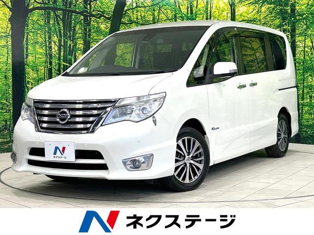 日産 セレナ ハイウェイスター　Ｖセレ＋セーフティ　ＳＨＶ　Ａセフ　エマージェンシーブレーキ　両側電動スライドドア　フリップダウンモニター　純正９型ナビ　アラウンドビューモニター　フルセグＴＶ　ＥＴＣ　ＬＥＤヘッドライト　クルーズコントロール