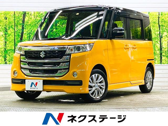 スズキ ベースグレード　２トーンルーフ　禁煙車　イクリプスナビフルセグ　リアドラレコ／モニター　電動スライドドア　ＨＩＤヘッド／オートライト　純正１４インチＡＷ　シートヒーター　純正エアロバンパー　ＬＥＤフロントフォグランプ