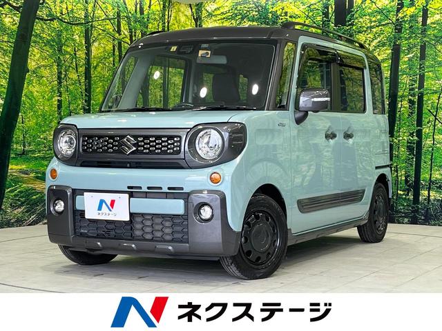 スズキ スペーシアギア ハイブリッドＸＺ　ターボ　禁煙車　純正ＳＤナビ　全方位カメラ　クルーズコントロール　セーフティサポート　ＨＵＤ　両側電動スライドドア　シートヒーター　パドルシフト　フルセグＴＶ　Ｂｌｕｅｔｏｏｔｈ接続　ＥＴＣ　オートエアコン