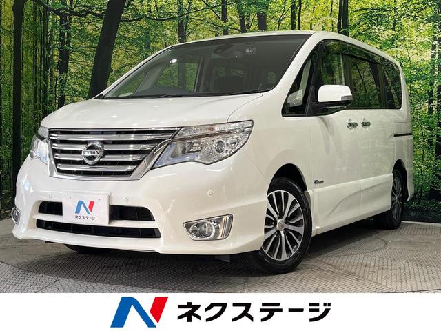 日産 ハイウェイスター　Ｖセレ＋セーフティ　ＳＨＶ　Ａセフ　後期　純正８型ナビ　全周囲カメラ　フリップダウンモニター　両側パワースライドドア　前後ソナー　エマージェンシーブレーキ　ＬＥＤヘッドライト　オートライト　ＥＴＣ　アイドリングストップ　オートエアコン