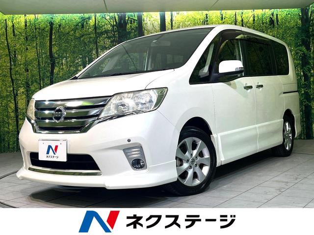 日産 セレナ ハイウェイスター　純正ナビ　禁煙車　両側電動スライドドア　クルーズコントロール　ＥＴＣ　ＣＤ／ＤＶＤ再生　Ｂｌｕｅｔｏｏｔｈ接続　オートエアコン　スマートキー　アイドリングストップ　横滑り防止装置　プライバシーガラス