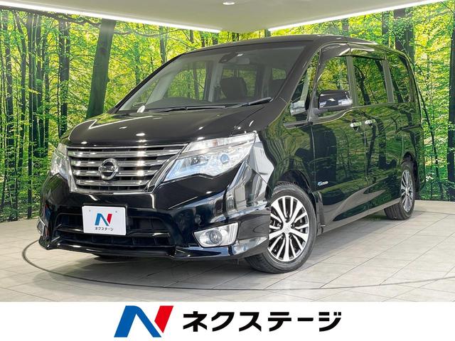 ハイウェイスター　Ｓ－ハイブリッド　禁煙車　純正ナビ　両側電動スライドドア　フリップダウンモニター　衝突軽減装置　Ｂｌｕｅｔｏｏｔｈ　ＥＴＣ　横滑り防止装置　アイドリングストップ　バックカメラ　オートエアコン　スマートキー